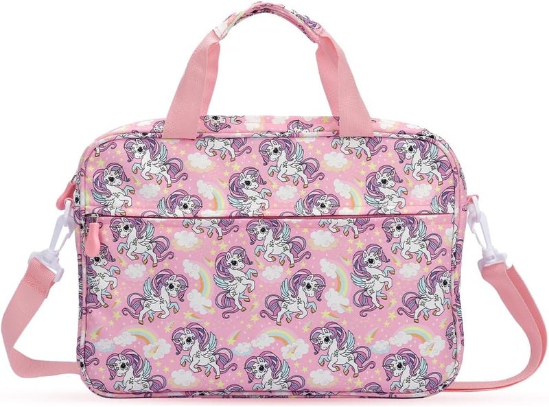 FunnyWin Kids Tablet Bag for Boy Girl Toddler Carrying Tablet Sleeve Carrying with Handle Shoulder Strap 13 inch - Image 1